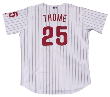 2005 Jim Thome Game Used & Signed Philadelphia Phillies Home Jersey (JSA)